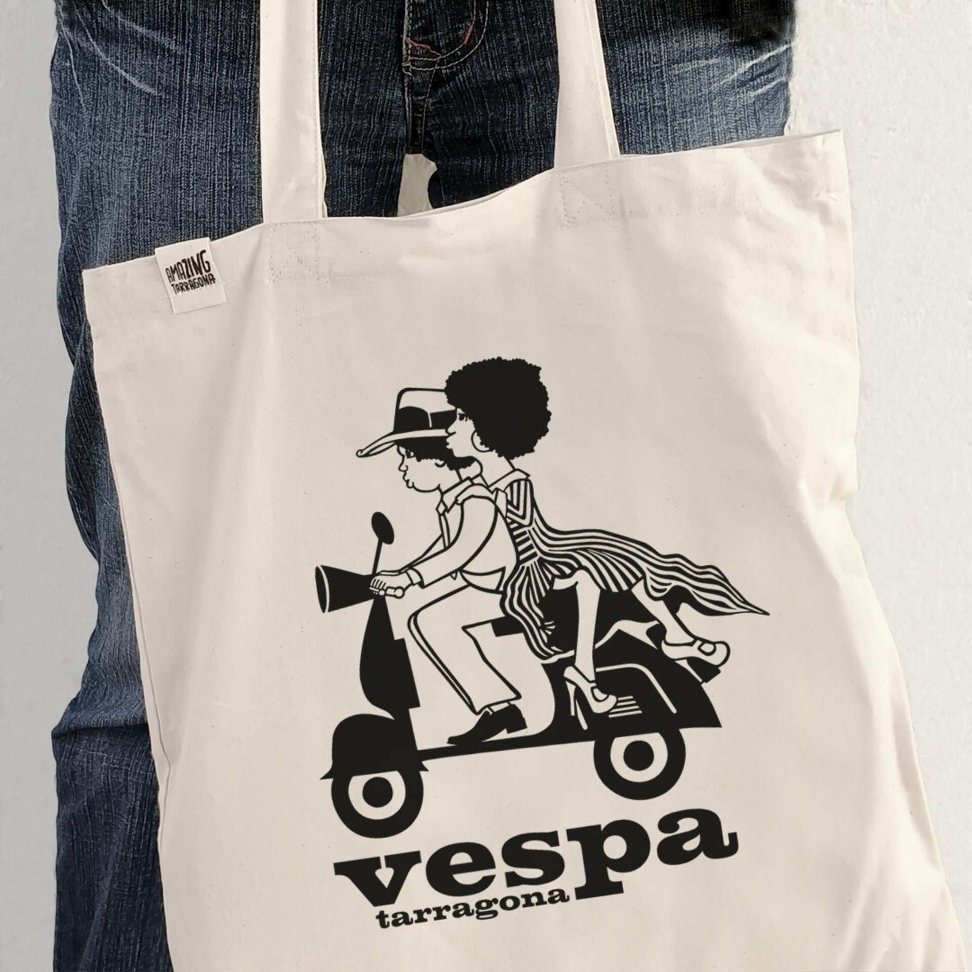 Tote bag Gegants Negritos en Vespa - 2