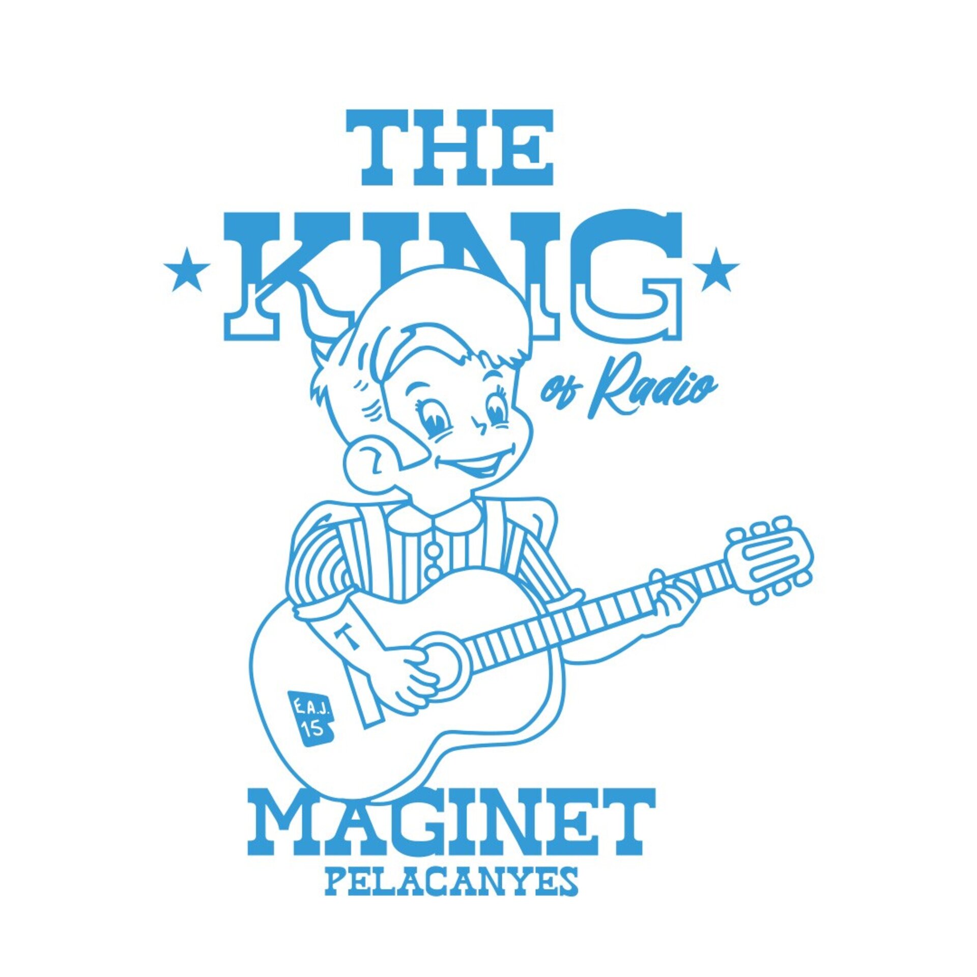 Samarreta Maginet pelacanyes Elvis style blue print kids - 3